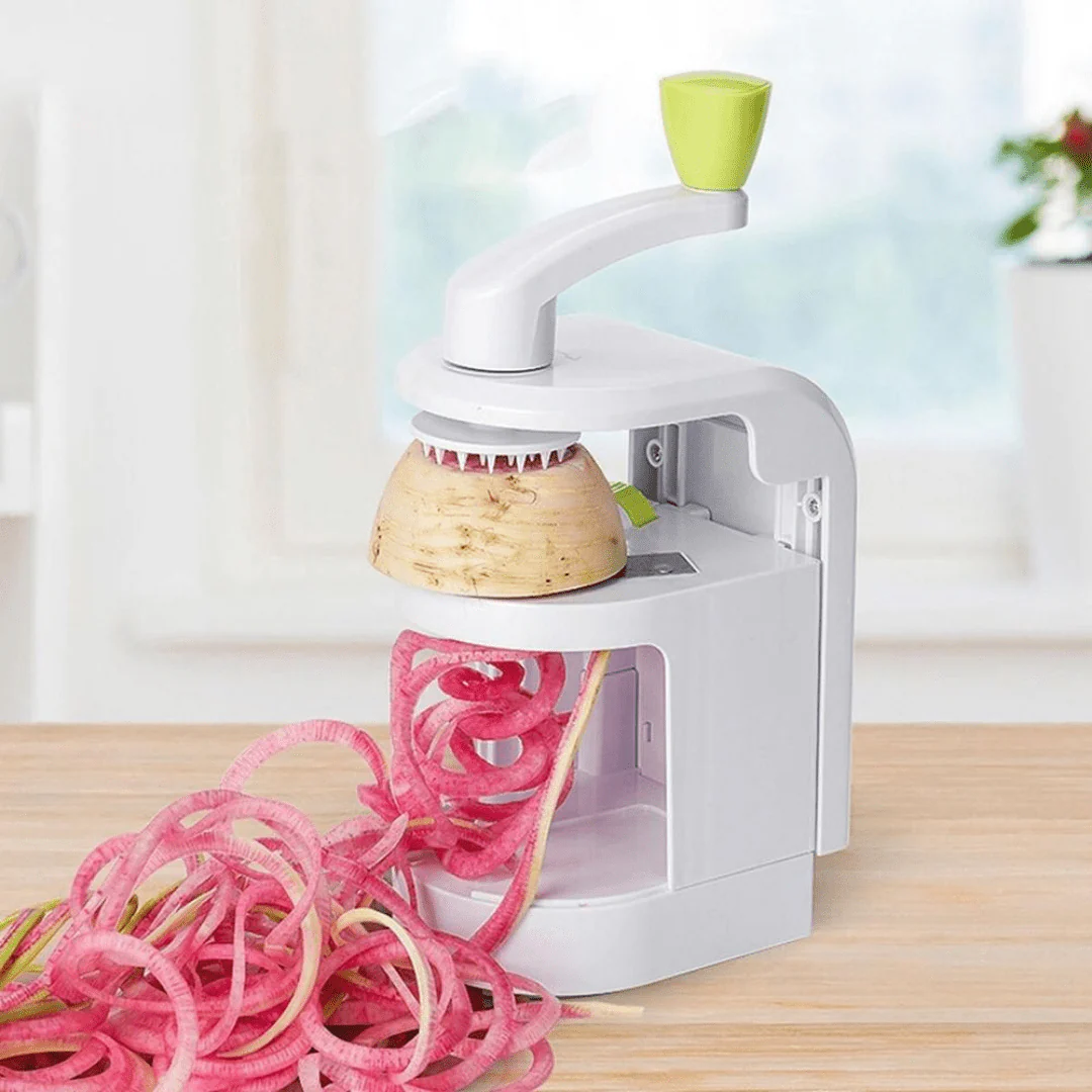 Multi-Functional Hand Crank Vegetable and Fruit Spiral Cutter for Easy Kitchen Prep - Image 3
