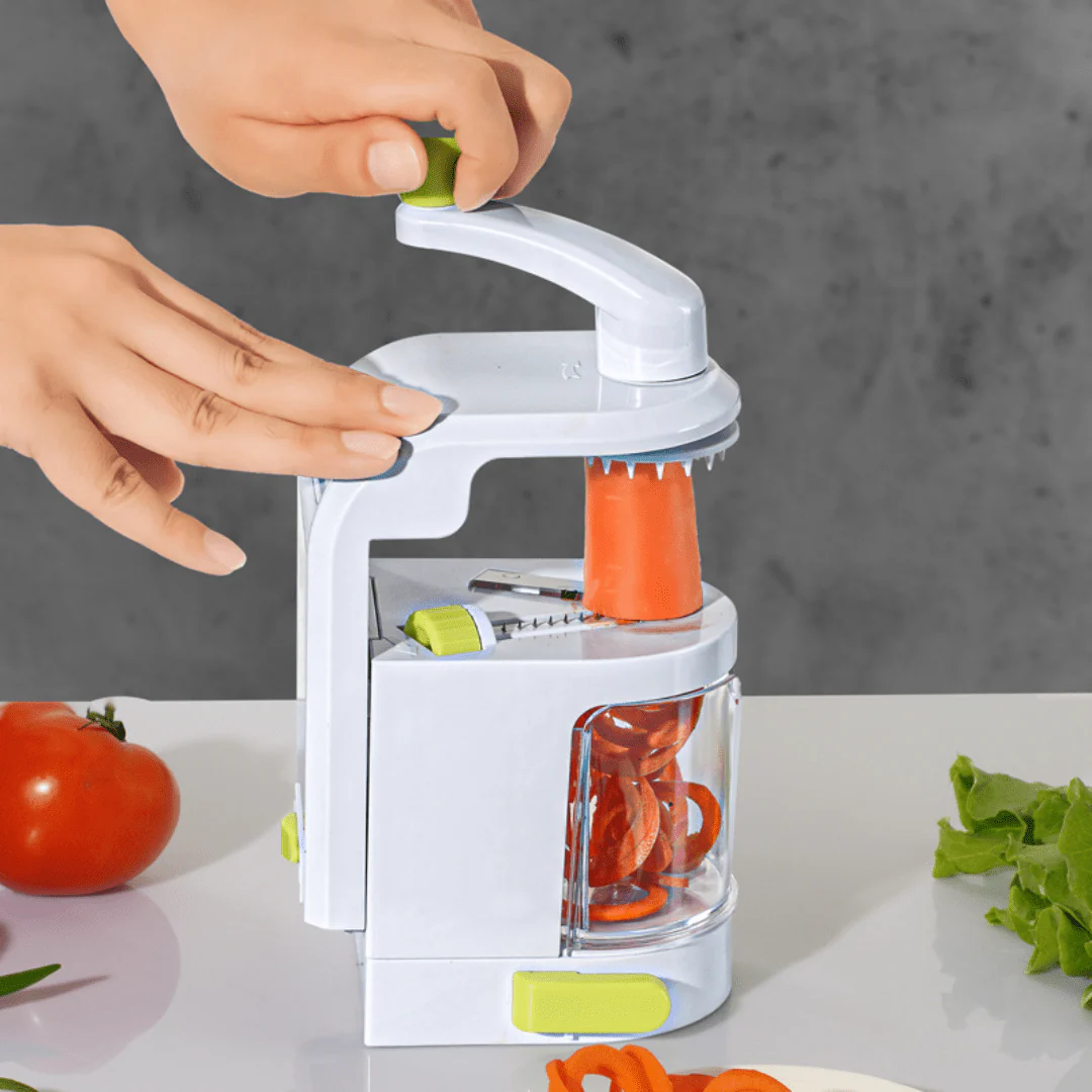 Multi-Functional Hand Crank Vegetable and Fruit Spiral Cutter for Easy Kitchen Prep - Image 4