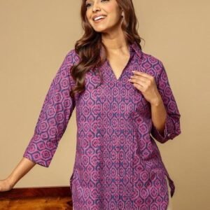 Blue Cotton Tunic for Everyday Comfort and Style