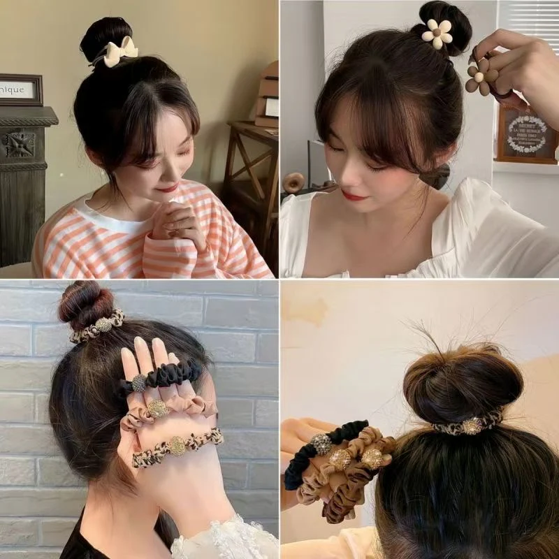 Pack Of 7 Cute Brown Hairties - Image 2